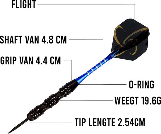 Dartpijlen 24 gram Darts set 12 stuks extra Dart flights en Shafts Dartscase van ROCUTO — afbeelding 3