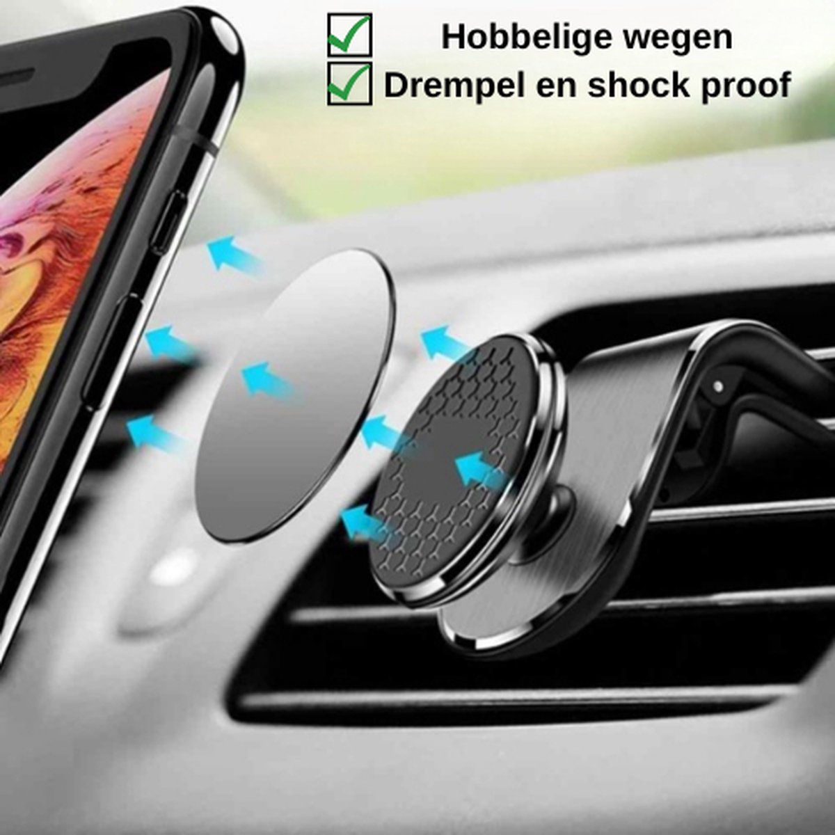 Accessoire téléphonie pour voiture GENERIQUE Support Voiture Magnetique  pour GIONEE Marathon M5 Plus Smartphone avec Aimant Ventilateur Universel  360 Rotatif (OR)