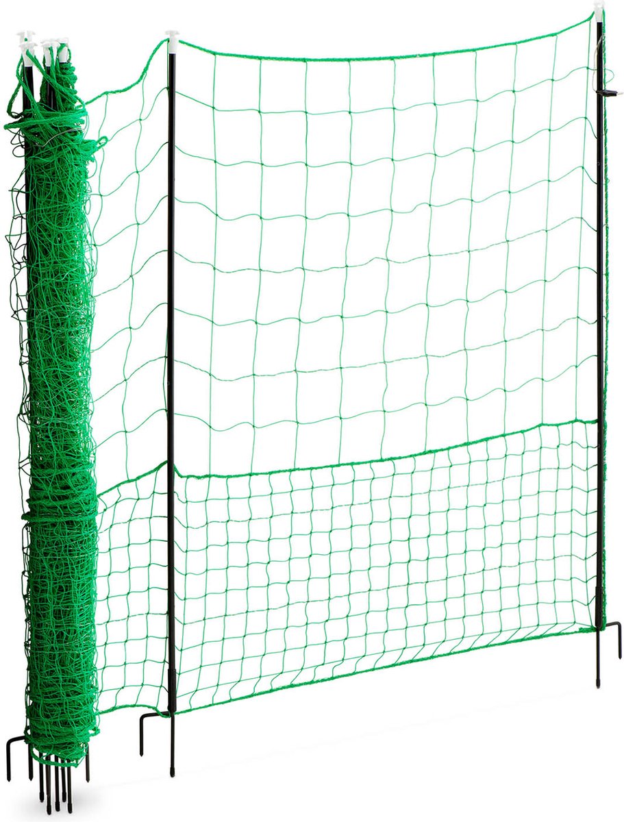 Kippengaas - hoogte 125 cm - lengte 15 m - geëlektrificeerd - Wiesenfield