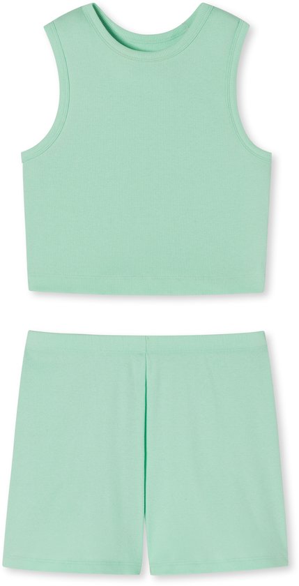 Schiesser Damen-Schlafanzug – Baumwoll-Pyjama Set Kurz, Bequem, Mit Kontrastnähten