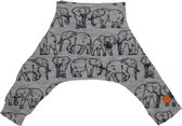 Pantalon tartan éléphants gris