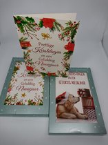 20 Luxe dubbele Kerstkaarten - Witte envelop - Kerst & Nieuwjaar
