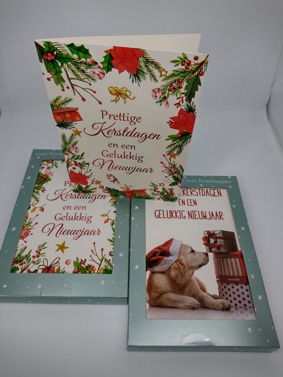 20 Cartes de Noël doubles Luxe - Enveloppe Witte - Noël & Nouvel An