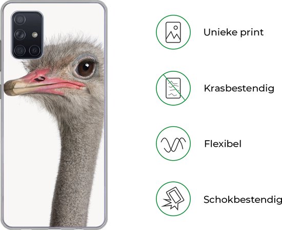 Coque Samsung Galaxy A51 - Autruche - Enfants - Garçons - Filles - Coque de téléphone en Siliconen