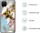 Geschikt voor Samsung Galaxy A12 hoesje - Bloemen - Bloesem - Lente - Siliconen Telefoonhoesje
