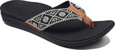 Reef Ortho Woven Dames Slippers - Black/White - Maat 35
