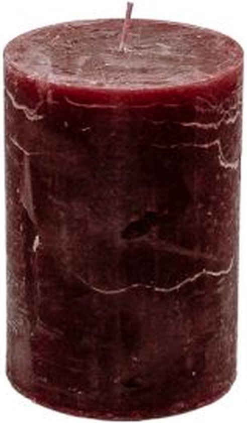 Stompkaars wine red - KaarsenKerstkaarsen - Paraffine - 7x10cm