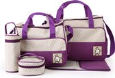 Ensemble de sacs à langer Beebi 5-en-1 pois violet
