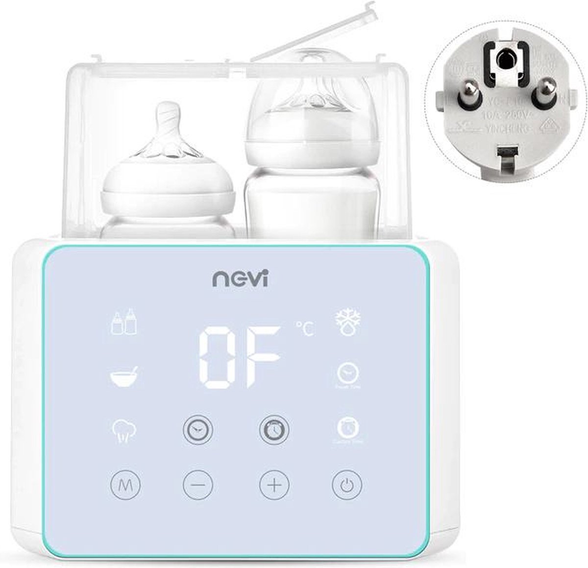 Flessenwarmer - Dubbele Flessenwarmer - Fles Sterilisator - Geschikt Voor Twee Baby Flesjes