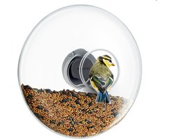 foto van Eva Solo - Vogel Voederbol voor Raam Groot Ø 20 cm - Transparant - Glas - Roestvast Staal - Nylon