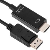 BeMatik - Kabel DisplayPort mannelijk naar HDMI mannelijk 2m