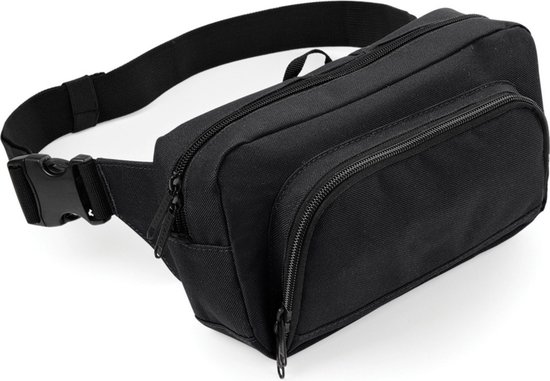 Foto: Bagbase heuptasje buideltasje fanny pack zwart 24 cm wandeltasjes