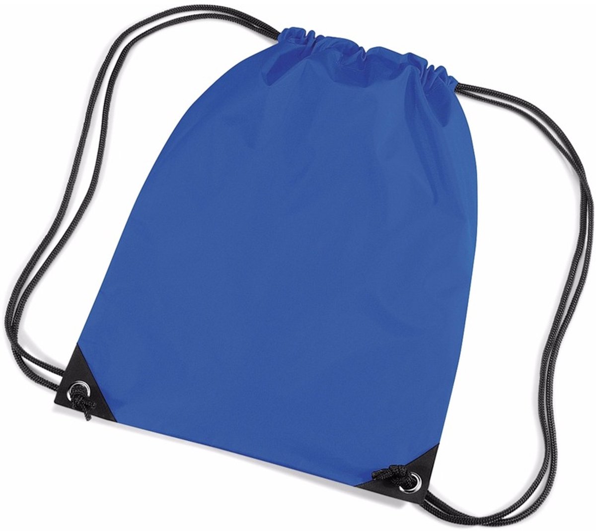 3x stuks kobalt blauwe nylon sport/zwembad gymtas/ gymtasje met rijgkoord 45 x 34 cm - Kinder tasjes