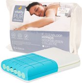 Vitality Pur - Hypnos Neropur Visco Schuim Hoofdkussen - Soft -  Aanpasbaar Ergonomisch en Ondersteunend - Neroli Olie voor ontspanning - Tencel Tijk - Incl extra Aanpasbare Kern en Passende Kussensloop