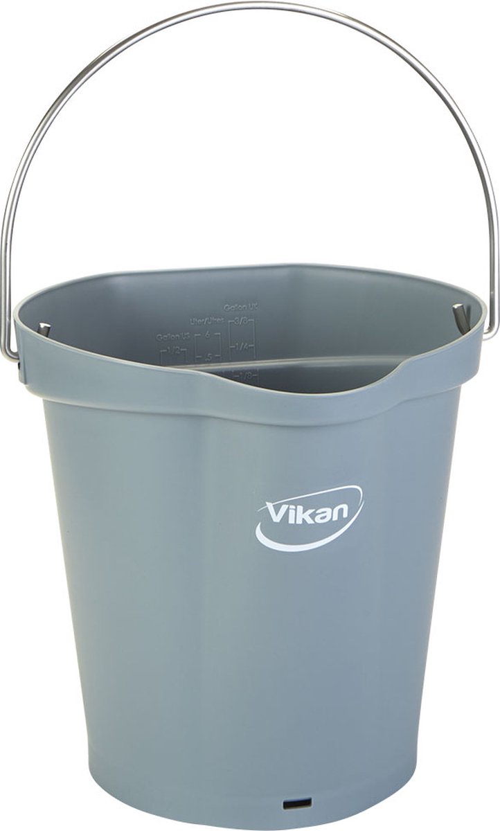 Goedkoopste Vikan Emmer 568888 - 6 Liter - Grijs - Stevige Emmer - Chemicaliën bestendig - Maximaal 100°C - Geschikt voor Voedselverwerking en Schoonmaakwerkzaamheden