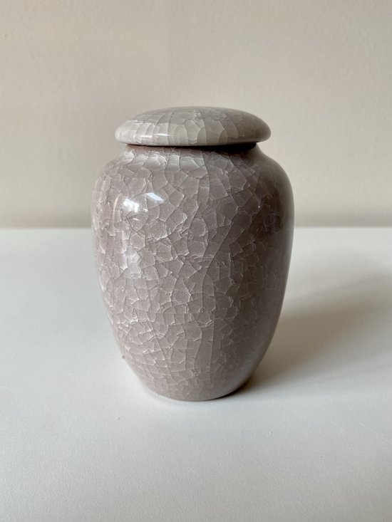 Sand urn - Beige - 0,3L - hoogwaardig keramiek - moderne urn - kleine urn - mini urn - crematie urn - as urn - huisdieren urn - urn hond - urn kat - familie urn - urn voor as volwassen - urne - urne hond - urnen - urne volwassenen - urne kat