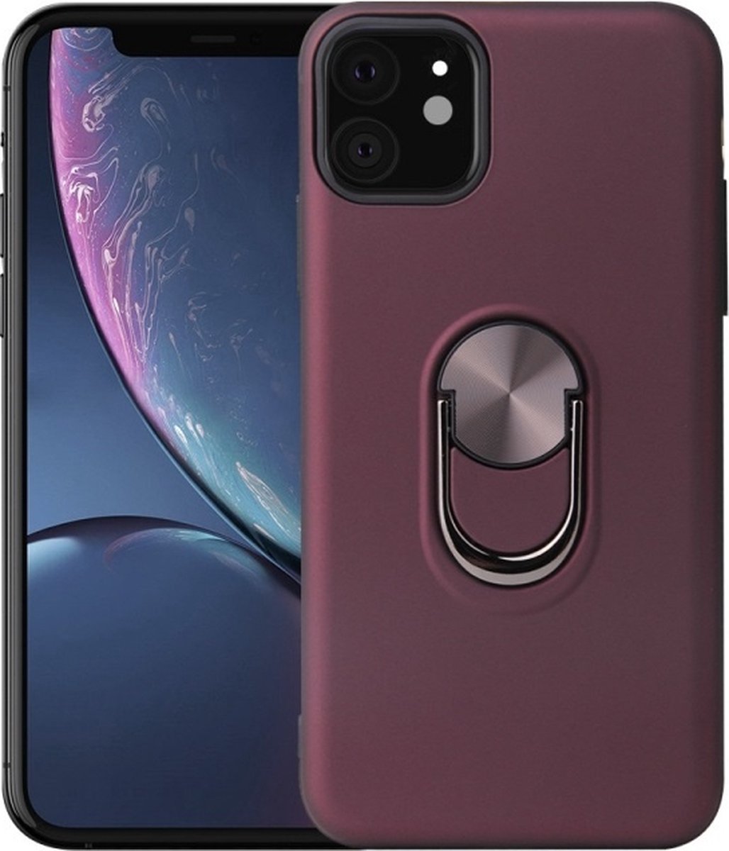 Hoesje Geschikt voor iPhone 11 hoesje Shockproof Armor case - back cover – TPU – Wijn Rood
