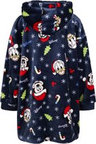 Mickey Mouse Disney - Bleu marine, sweat / peignoir / couverture enfant à capuche, Noël / 146-170