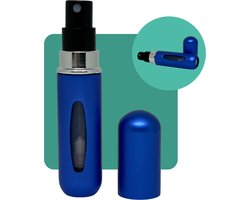 Qualité - Parfum Verstuiver Navulbaar - Mini Parfum Flesje - Reisflesje - Matt Blauw