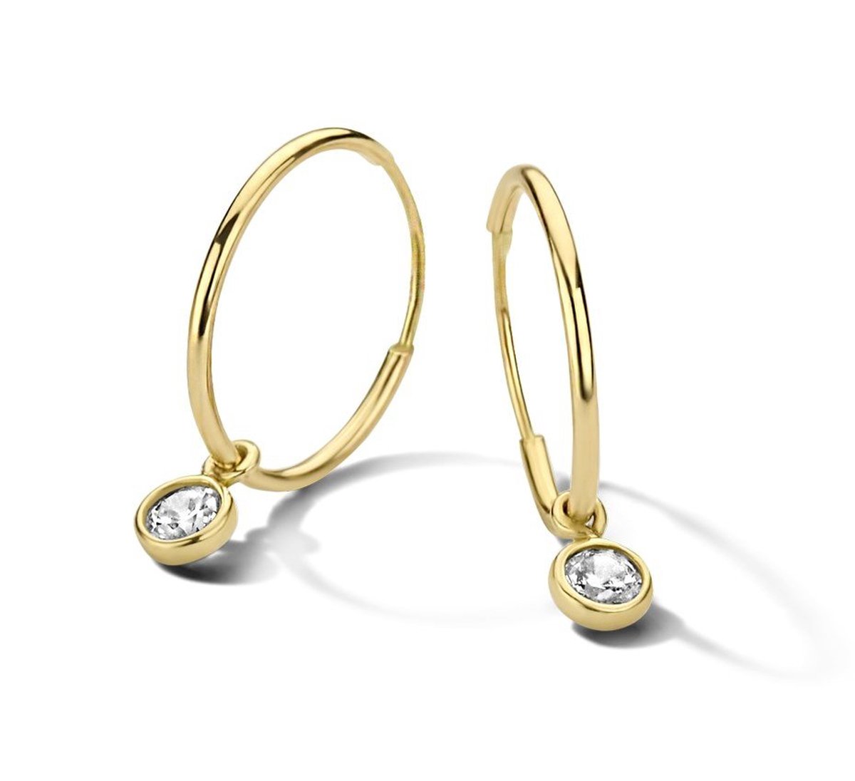 Geelgouden Oorringen zirkonia 4023220