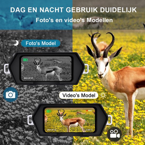 Nachtkijker Ponbos WIFI HD 4X digitale zoom verrekijker Telescoop Volledig donker 300M Infrarood nachtzicht for jacht Video-opname Gemakkelijk scherp te stellen