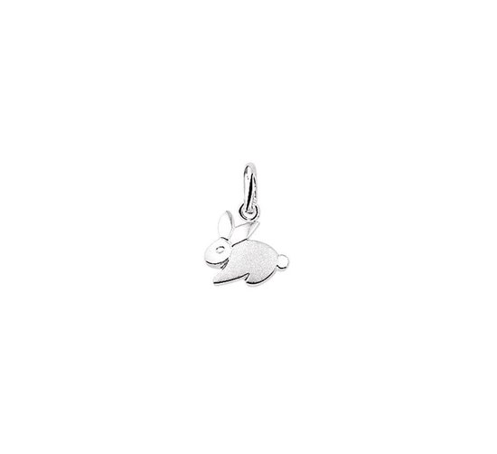 Pendentif Lapin Argent Poli/Mat Plaqué Rhodium