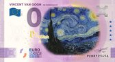 0 Euro biljet 2022 - Van Gogh De Sterrennacht KLEUR