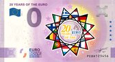 0 Euro biljet 2022 - 20 jaar Euro KLEUR