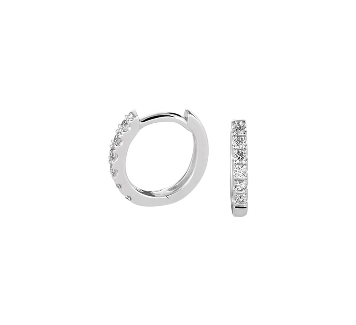 Witgouden Klapoorringen diamant 0.10ct (2x0.05ct) G SI 4105094