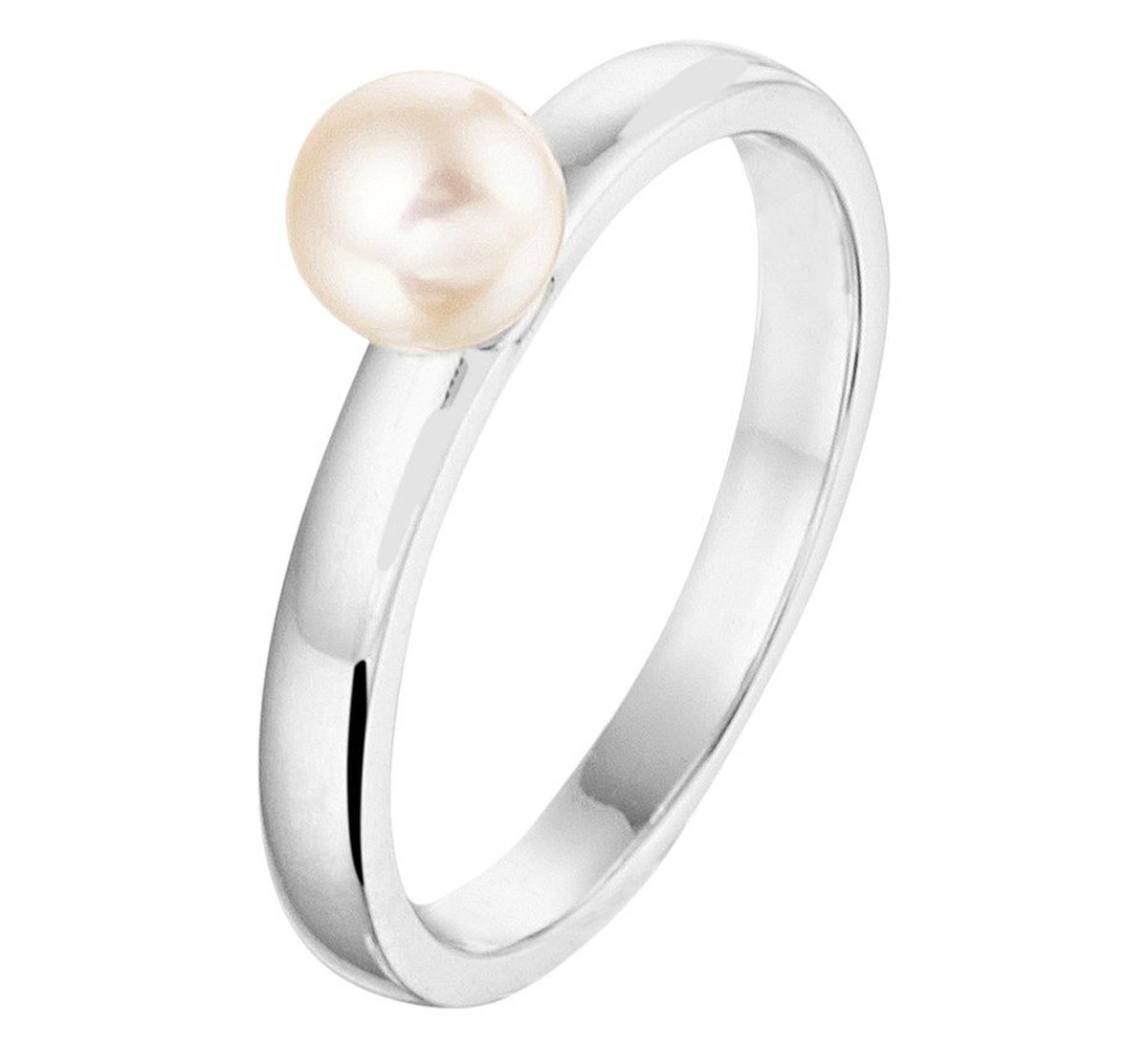 Zilver Gerhodineerde Ring parel 1333337 16.50 mm (52)