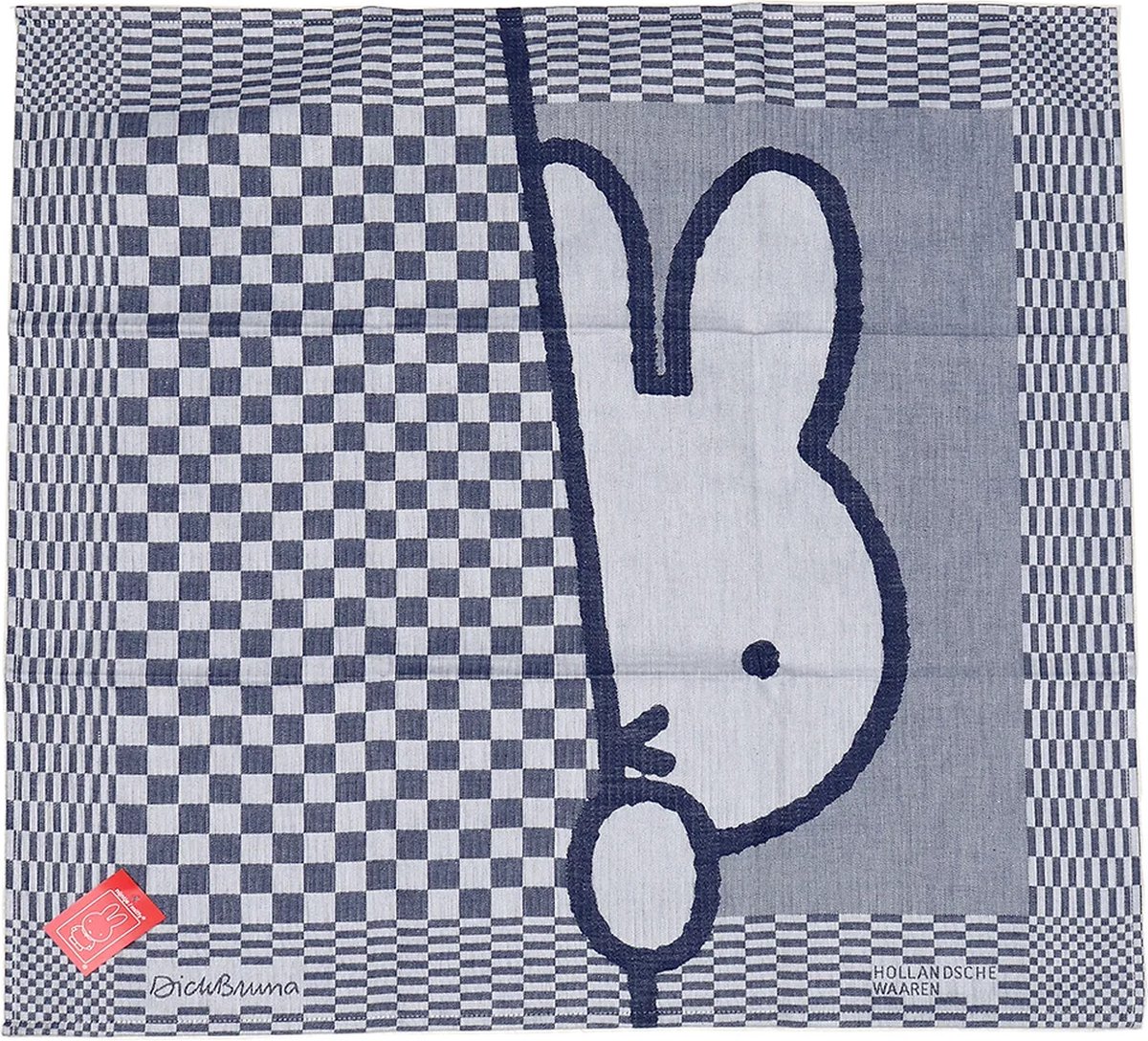 Theedoek Dick Bruna - Nijntje Kiekeboe - Blauw - Hollandsche Waaren