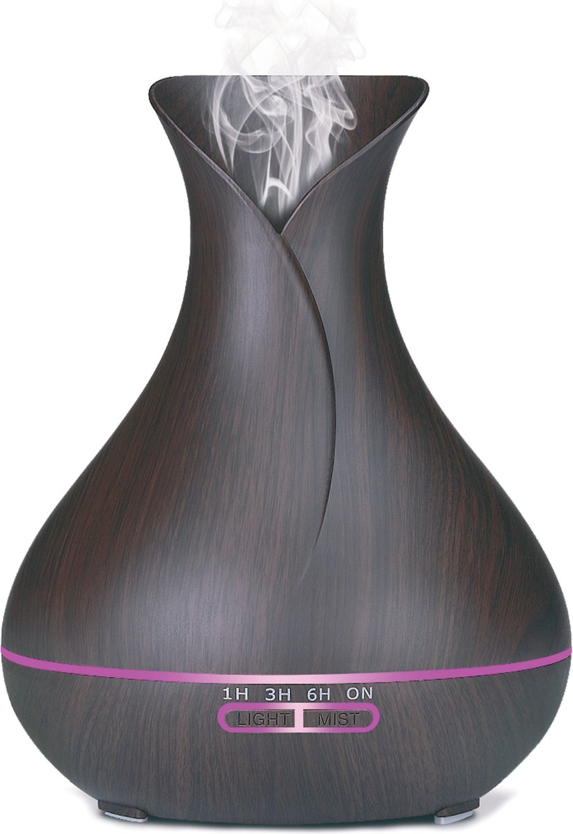 Omega PADYM010DW Aroma diffuser Humidifier - Donkerbruin hout 400 ml