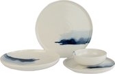 Service de vaisselle Bonna - Blue Wave - 24 pièces - lot de 6 - Porcelaine