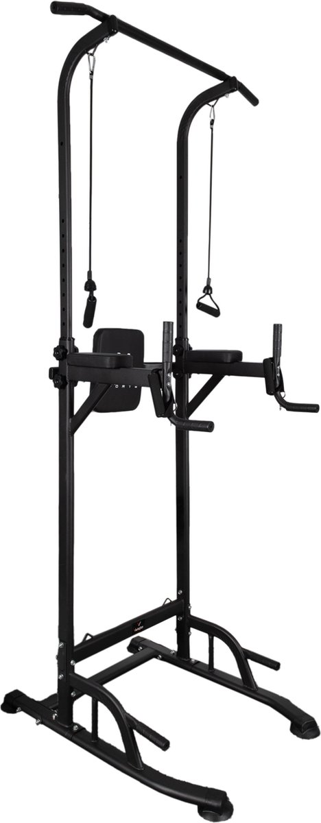 Bol.com SOUTHWALL Krachtstation – Verstelbare Trainingsrek – Power Tower – Fitness Station Kabelsysteem – Home Gym – Power Rack ... aanbieding