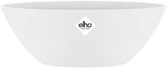 Elho Brussels Ovaal 36 - Bloempot voor Binnen - Ø 36.0 x H 13.1 cm - Wit