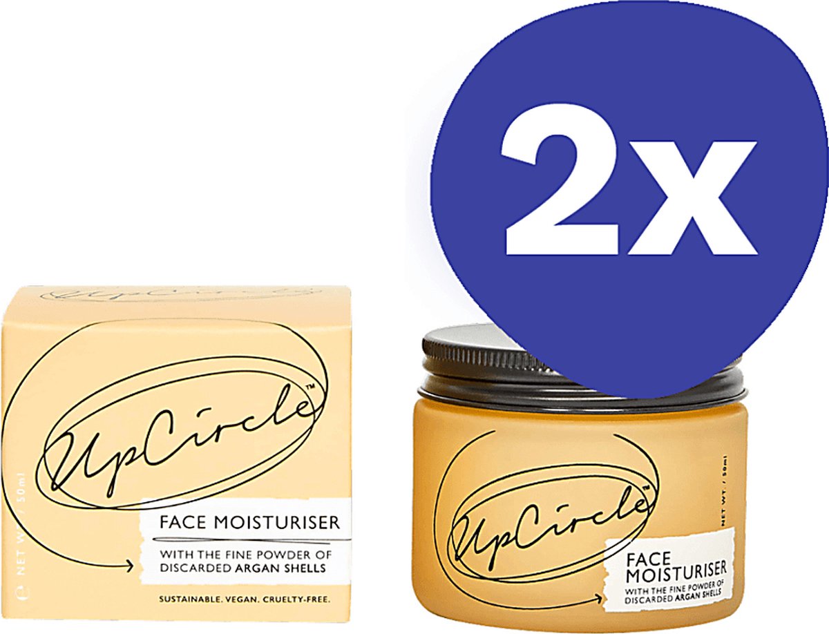 Goedkoopste UpCircle Hydraterende Gezichtscreme met Arganpoeder (2x 60ml