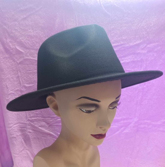 Hoed - Gleuf hoed - Populair - nieuwste Trent - Hoofddeksel - deuk hoed - verstelbaar in maat - Zwart