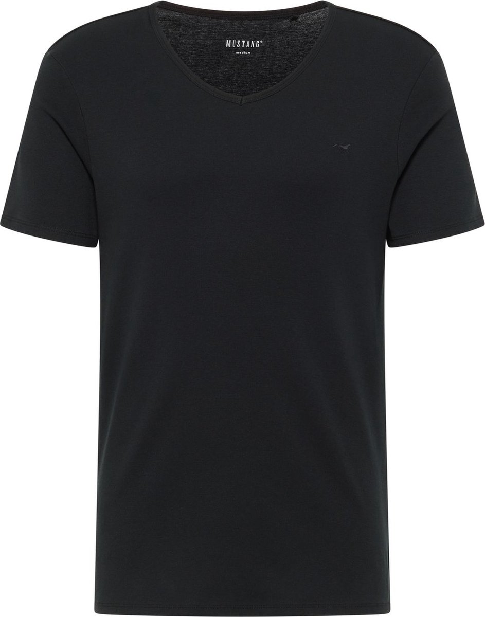 Mustang Heren T-Shirt AMADO slim fit Zwart XXL Ronde Hals Volwassenen