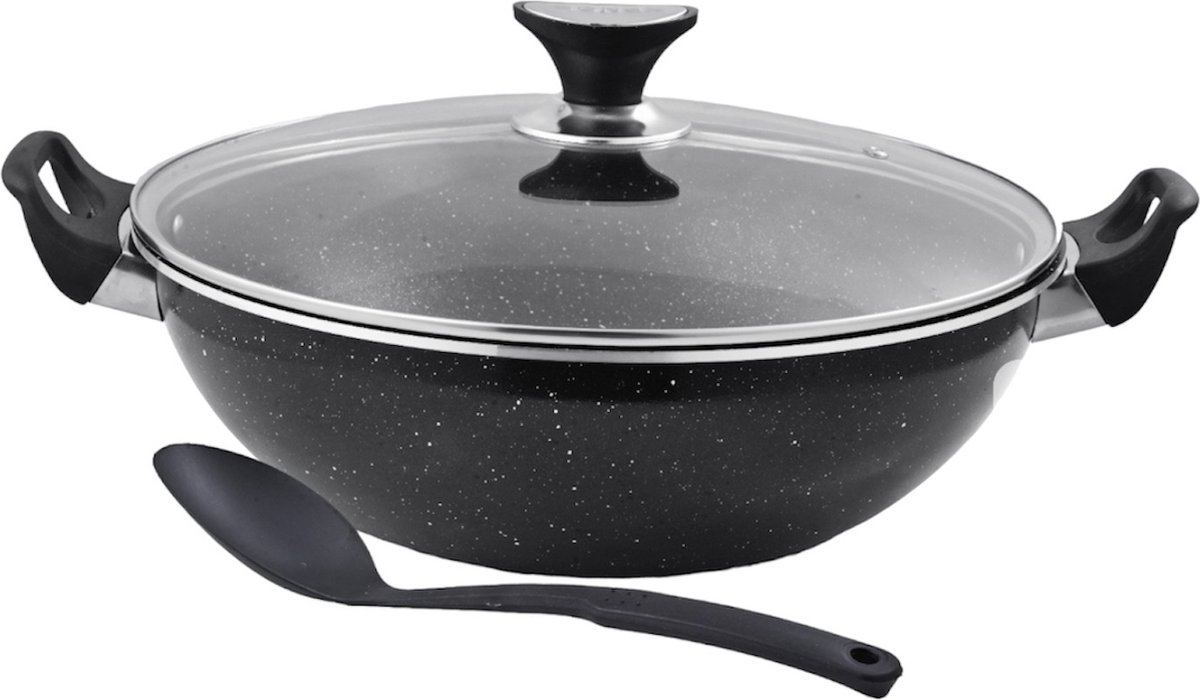 Graniet Wokpan - 40 cm/11 ltr (Geschikt voor alle warmtebronnen)