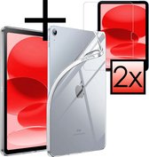 Étui pour iPad 2022 Étui en Siliconen Antichoc avec 2x Protecteur d'écran - Housse de Tablette Antichoc pour iPad 10 - Transparent