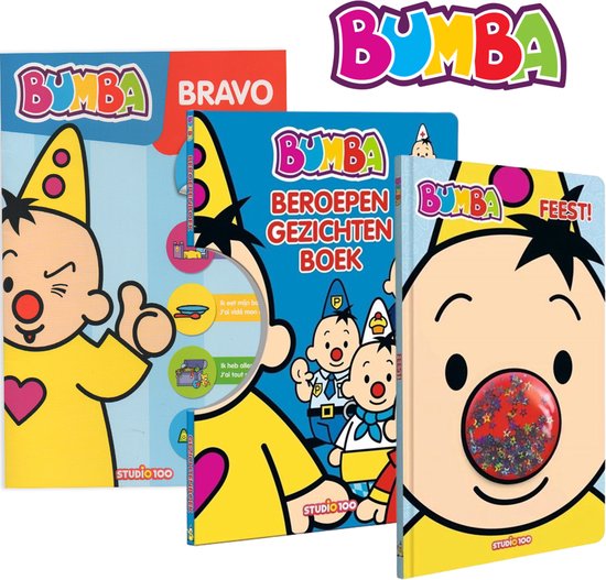 Foto: Bumba voordeelpakket voorleesboek met glitterneus stickerboek gezichtenboek kinderboeken 1 jaar 2 jaar 3 jaar baby peuter boekje speelgoed kind cadeau verjaardag