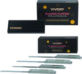 Vivory Luxe Autoparfum Vaderdag Voordeelset– Complete set inclusief drie extra refills. Geur Flaming Flowers, met de geur van Roses en Oudh