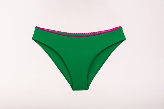 Sweet Treat Bikini Broekje - Groen/Roze - L - Prothese vriendelijke Bikini