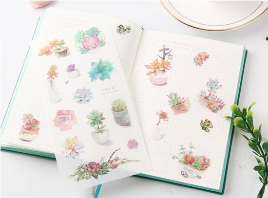 Bullet Journal Stickers – Planner Agenda Stickers – 78 Stuks – 6 vellen – Botanical – Planten – Bloemen – Flowers – Leaves – Scrapbook stickers – Stickervel – Laptop stickers – Telefoon stickers – Bujo stickers – Stickers volwassenen en kinderen