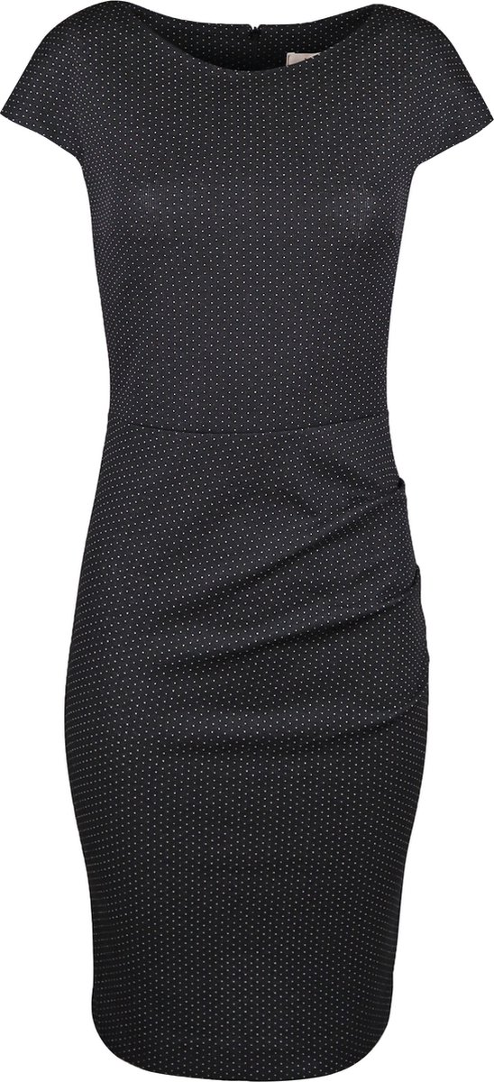Verysimple • zwarte jurk met witte v-tjes • maat XS (IT40)
