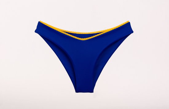 CandyChic Bikini Broekje - Blauw/Geel - S - Prothese vriendelijke Bikini