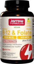 B - Methyl-B12 1mg & MethylFolaat 400mcg + P5P - methylcobalamine en biofolaat 100 zuigtabletten | Jarrow Formulas