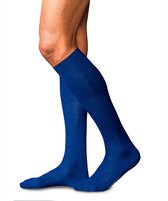 FALKE No. 7 Finest Merino heren kniekousen - blauw (royal blue) - Maat: 43-44