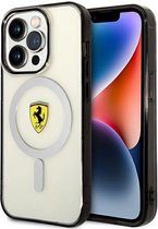 Bescherming Ferrari iPhone 14 Pro 6,1" transparent hardcase Outline Magsafe