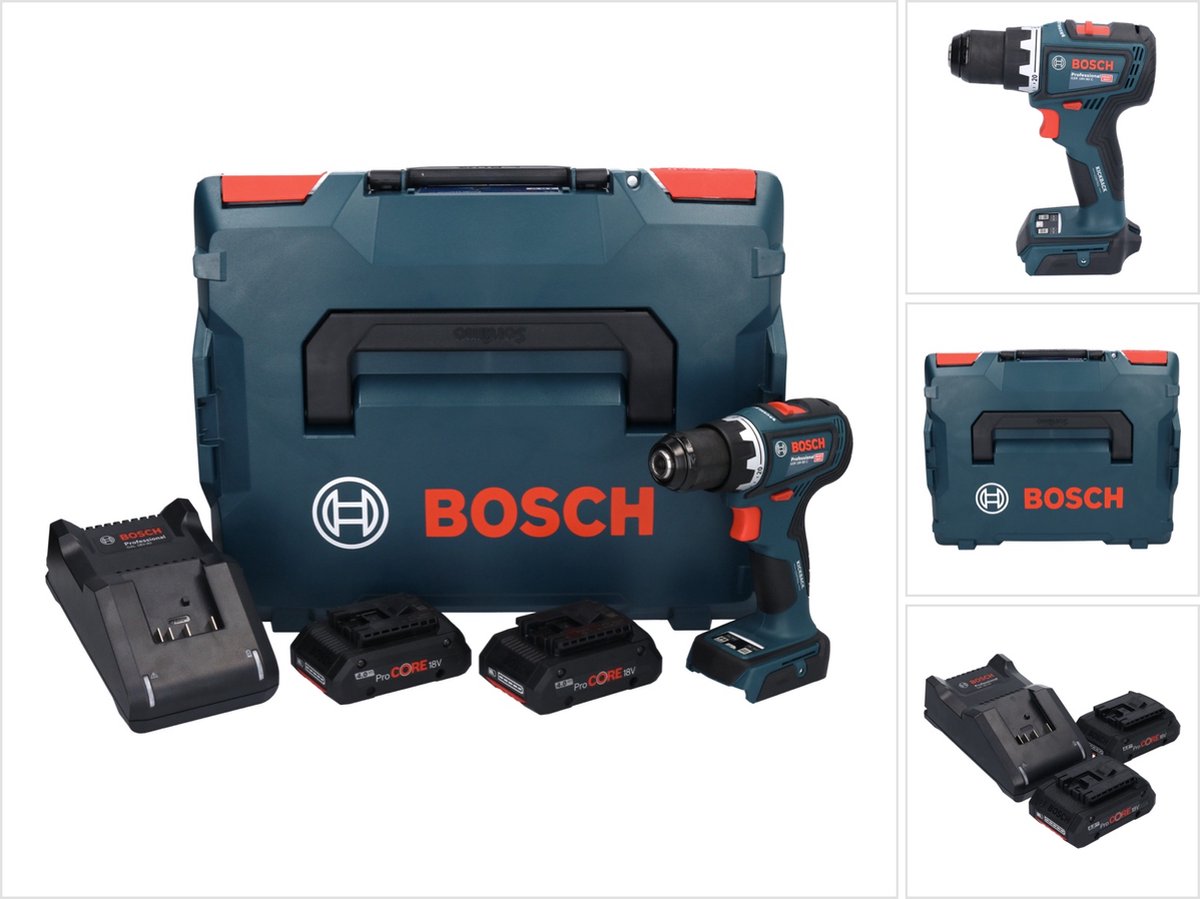 Bosch Professional GSR 18V-90 C Accu Schroefboormachine 18V 4.0Ah in L-Boxx - 06019K6004 thumbnail 2